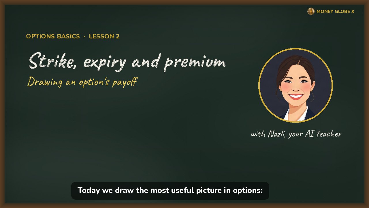 Strike, expiry and premium
