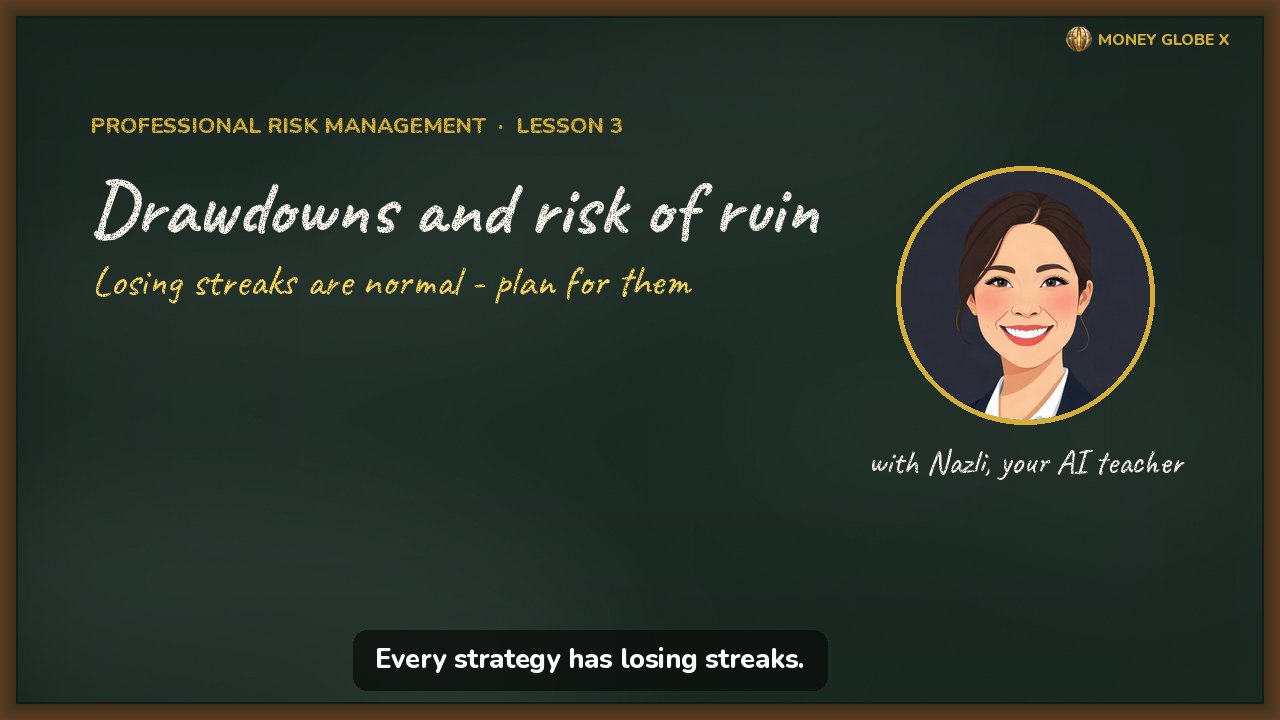 Drawdowns and risk of ruin