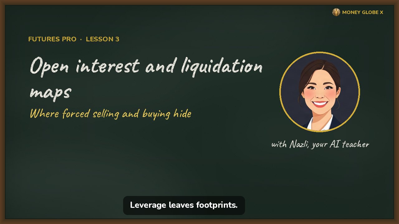 Open interest and liquidation maps